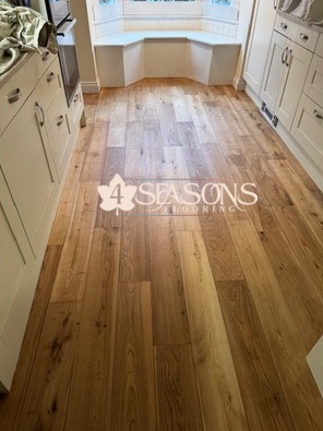 oak floor sanding and colouring porlock