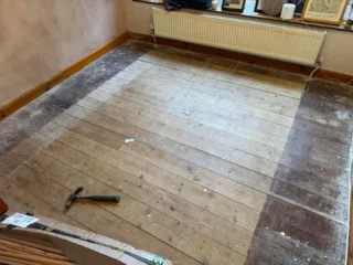 Classic new pine restoration, sanding, gap filling and matt varnish finish 👌