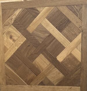 smoked oak versailles parquet panels